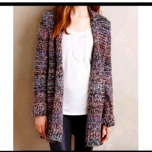 Anthropologie Moth Marled Ella Purple Chunky Knit